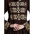 Umbrella abaya with golden embroidery work - Coffee Brown Umbrella abaya with golden embroidery work - Coffee Brown